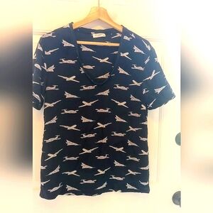 Vintage Equipment plane silk shirt